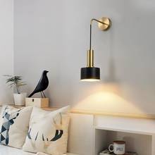 Luminária de parede em estilo nórdico, abajur de cabeceira decorativo simples para sala de estar, corredor, hotel