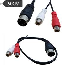 Cable de Audio MIDI DIN 5P macho a 2 RCA Phono hembra, conector MF, 0,5 m 2024 - compra barato