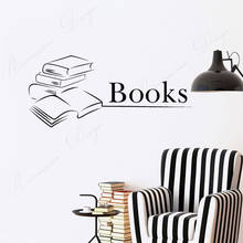 Books Library Bookworm Education School Wall Decals Vinyl Art Home Decor Wall Sticker Reading Room Study Decoration Murals 4342 2024 - buy cheap