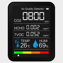 Portable Air Quality Monitor CO2 Carbon Dioxide Detector Multifunctional 3 in 1 CO2/HCHO/TVOC Intelligent Air Gas Tester 2024 - buy cheap