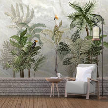 Milofi papel de parede europeu de grandes dimensões, hd criativo pintado à mão, chuva tropical, floresta, paisagem, padrão de mármore, parede de fundo 2024 - compre barato