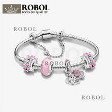High-quality Boutique 925 Sterling Silver Bracelet Jewelry, Cherry Blossom Series, Classic and Elegant, Romantic and Beautiful 2024 - buy cheap