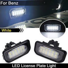 For Benz C-CLASS W203 CLK Convertib A209 W209 CLK C209 SL R230  Chrysle Crossfir white LED license plate light number plate lamp 2024 - buy cheap