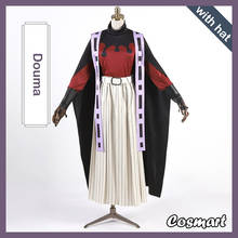 Disfraz de Demon Slayer para hombre y mujer, uniforme de Kimono con sombrero, Kimetsu no Yaiba Douma, para Halloween 2024 - compra barato