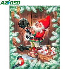 AZQSD Christmas Diamond Painting Santa Claus Cross Stitch 5d Diy Diamond Embroidery Cartoon Gift Handicrafts Home Decor 2024 - buy cheap