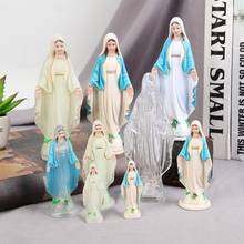Estátuas católica madonna christian 15cm estilo europeu decoração artesanato virgem maria estatueta religiosa para casa presente de natal 2024 - compre barato