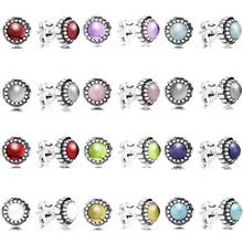 Authentic 925 Sterling Silver Earring Twelve Month Birthstone Birthday Earring Studs For Women Gift Party pandora Jewelry 2024 - buy cheap