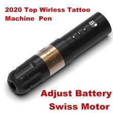 2020 Newest Wireless Tattoo Machine Short Pen Swiss Motor 1800mA/h Adjust Battery Voltage For Tattoo Liner Shader Free Shipping 2024 - buy cheap