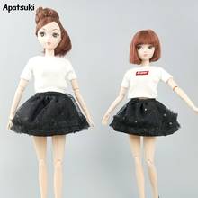 Doll Clothes For Barbie Doll Outfits White Top Shirt & Sequin Skirt For Blythe Doll Clothes 1/6 Dolls Accessories Baby Doll Toys 2024 - buy cheap