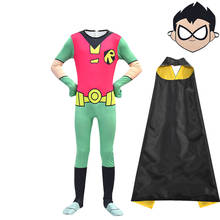 New Teen Titans Go Costume Cosplay Superhero Robin Cyborg Costume Children Full Sets Halloween Costume for Kids Carnival Suit 2024 - buy cheap