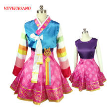 VEVEFHUANG Kосплей Game OW D.Va Cosplay Costumes Hanbok Cute Women Girls Clothes Korean Style Dress Halloween Fashion Party 2024 - buy cheap