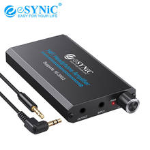 ESYNiC 16-300Ω Портативный Hi-Fi усилитель для наушников алюминиевый 3,5 мм AUX мини усилитель для наушников с выключателем усиления для телефона ноутбука 2024 - купить недорого