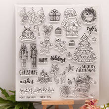 New Arrival Happy Christmas Clear Stamps Silicone Seal for DIY Scrapbooking Card Rubber Stamps Making Photo Album Crafts Decor 2024 - buy cheap