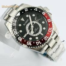 Bliger 43mm Sapphire glass Luminous marks black dial Ceramic Bezel GMT automatic mens top mechanical watch 2024 - buy cheap