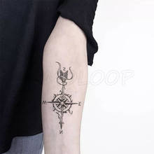 Compass Feather Arrow Small Temporary Tattoo Sticker Fake Tattoos for Women Men Body Makeup Waterproof Stickers 2024 - buy cheap