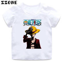Детская футболка для мальчиков Luffy Ace Sabo Law Zoro & Nami, детские футболки с принтом, Забавные топы для девочек, одежда для детей, HKP2455 2024 - купить недорого