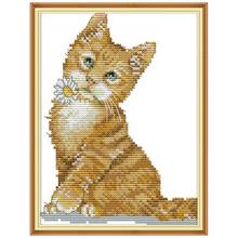 Cute DIY Handmade Needlework Counted 14CT Printed Cross Stitch Embroidery Kit Set Home Decoration 2024 - buy cheap