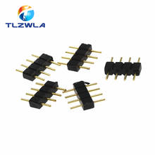 100PCS RGB Led Connector DIP 4Pins Row Needles Male Head Or 3528 2835 5050 RGB RGBW LED Strip Connector 2024 - buy cheap