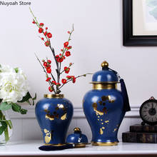 Jarrón de cerámica chino para decoración, jarra creativa y grande, accesorios de arreglo floral de simulación para sala de estar 2024 - compra barato