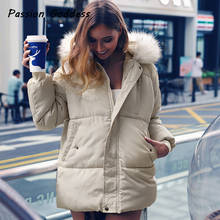 Casual Women Winter Parka Down Hoodies Plus Size Outcoat With 2 Piece Fur Collar Thick Cotton Parka Oversize Hooded Jackets XXL 2024 - buy cheap