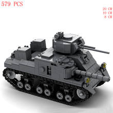 Bloques de construcción para niños, juguete de ladrillos para armar tanque M3 Lee, serie militar de la 2. ª Guerra Mundial, ideal para regalo 2024 - compra barato