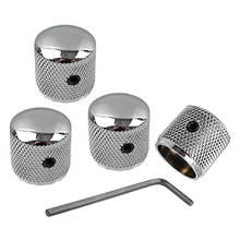 4Pcs Metal Volume Tone Dome Tone Guitar Speed Control Knobs with Screws for Fender Strat Telecaster Gibson LP Electric Guitar or 2024 - buy cheap