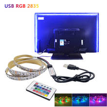 Minitira de luces LED USB de 3 teclas, luz Flexible de 5V CC, 60LEDs, 50CM, 1M, 2M, 3M, 4M, 5M, SMD 2835, decoración de escritorio, iluminación de fondo de TV de pantalla 2024 - compra barato