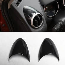 Для Nissan Qashqai 2008-2015 2 шт. углеродное волокно ABS автомобильный передний Кондиционер Вентиляционный Выход крышка отделка автомобильный Стайлинг Аксессуары 2024 - купить недорого