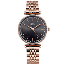 Minimalism Women Dress Watches Rose Gold Black Fashion Classic Quartz Wristwatch for Lady Fashion Casual Business Female Clock 2024 - buy cheap