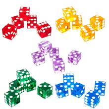 5pcs High-grade Acrylic Transparent Dice D6 19mm Casino Dice with Razor Edges Dropshipping 2024 - buy cheap