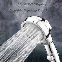 Amazing Shower Head 3 Mode 360 Degree Rotating Adjustable Pressure Stop Button High Quality Pressure Rainfall Shower Head 2024 - buy cheap