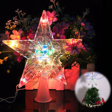 Behogar светодиодная медная проволока со звездой, меняющая цвет лампа, рождественская елка, Свадебная вечеринка, Topper, Звездный декоративный светильник 2024 - купить недорого