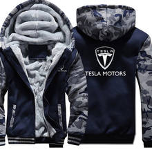 Winter Thicken Large Size 5XL Hoodie Tesla Motors sweatshirt men Hooded Plus Velvet coat Warm Tops men Casual Hoodie jackets 2024 - buy cheap