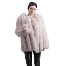 QIUCHEN PJ1824 2020 new arrival free shipping women real fox fur coat fluffy winter outwear fashion High-end fur coat 2024 - buy cheap
