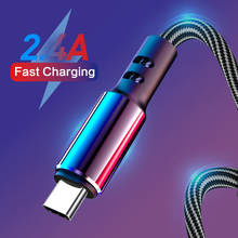 USB C с резьбой для передачи данных и кабель Type C кабель 2.4A быстрой зарядки для Samsung, Huawei, Xiaomi Quick charge Мобильный телефон Аксессуары 2024 - купить недорого