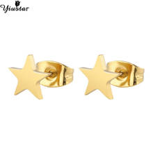 Star Stud Earrings stainless steel jewelry black earrings for women Hypoallergenic jewelry gift 2024 - buy cheap