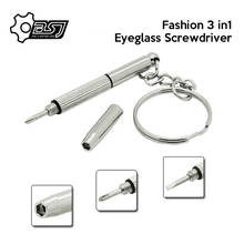 Fashion 3 In1 Eyeglass Screwdriver Phone Repair Screwdriver  Watch Repair Kit with Keychain Multi Portable Hand Tools 2024 - buy cheap