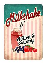 Vintage Tin Poster Milkshake Chilled & Creamy Metal Tin Sign 8x12 Inch Retro Art Home Bar Restaurant Garage Garden Wall Decor 2024 - buy cheap