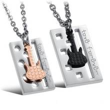 Новое поступление резной кулон Гитара ожерелья для мужчин женщин 316L ожерелье из нержавеющей стали оптовая продажа ювелирных изделий 2024 - купить недорого