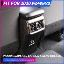 Cubierta embellecedora de ventilación trasera de coche, pegatina cromada de ABS para salida de aire acondicionado para RAV4 2020 RAV 4 2020, accesorios, pegatina de estilo para coche 2024 - compra barato