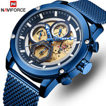 NAVIFORCE-reloj de cuarzo deportivo para hombre, cronógrafo de pulsera militar de acero, resistente al agua, marca superior de lujo, a la moda 2024 - compra barato