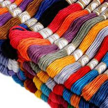 Madejas de punto de cruz de algodón, hilo de bordar, multicolores, lote de 100 2024 - compra barato