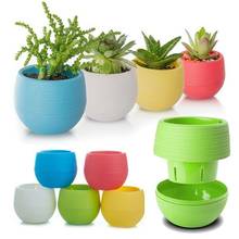 7*7cm Wholesale Colorful Round Plastic Flower Pots Flowerpot Garden Unbreakable Plastic Nursery Pots for Succulent plants 2024 - buy cheap