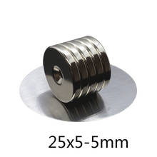 5/10/20pcs 25x5-5 mm Permanent NdFeB Strong Magnets 25*5 mm Hole 5mm Round Countersunk Neodymium Magnetic 2024 - buy cheap