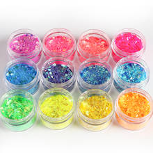 12Boxes Mirror Nail Chunky Glitter Mermaid Hexagon Sequins Chameleon Sparkly Flakes For Manicure Gel Polish Nail Art Decorations 2024 - buy cheap