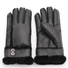 Высококачественные зимние женские перчатки, перчатки от замерзания, перчатки из натуральной кожи, теплые варежки для девочек и женщин, водонепроницаемые 2024 - купить недорого