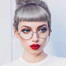 Gafas transparentes redondas para hombre y mujer, lentes ópticas de Metal con Marco, Vintage, sin dioptrías, luz azul, ordenador 2024 - compra barato