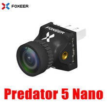 Fpv foxeer predator v5 câmera nano corpo inteiro de corrida fpv 1000tvl switchable super wdr osd 4ms maior latência rc 2024 - compre barato