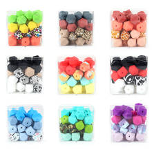 20pcs Hexagon Silicone Beads 14mm DIY Pacifier Clip Necklace Chain Food Grade BPA Free Baby Oral Care Teething Teether Mini Bead 2024 - купить недорого