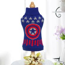 Dog Cat Knited Sweater Solid Stars Design Puppy Coat Jacket Winter Warm Clothes Apparel 6 sizes 4 Colours 2024 - buy cheap